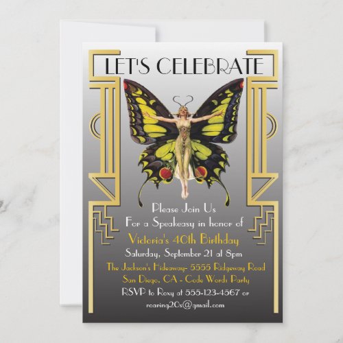 Roaring 20's Invitation