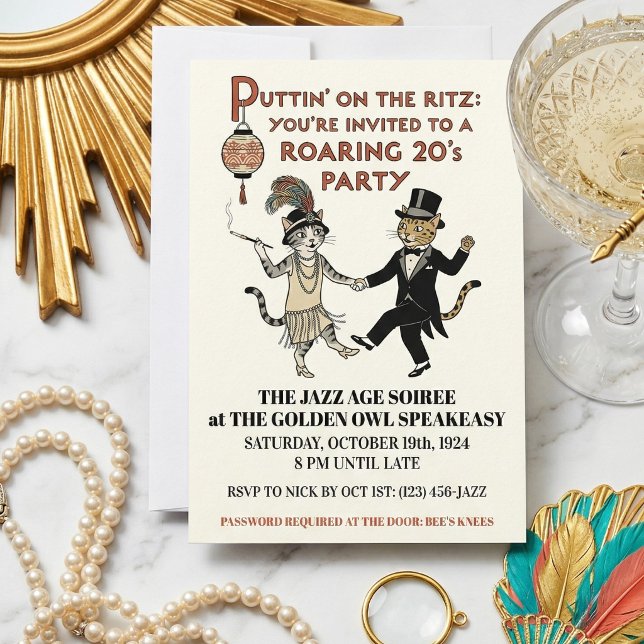 Roaring 20s Jazz Age Party Invitation with Dancing (Creator Uploaded)