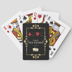 Roaring 20s Las Vegas Casino Royale 40th Birthday  Poker Cards