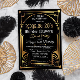 Roaring 20s Murder Mystery (Foil also available) Invitation