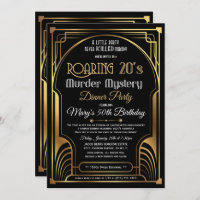 Murder Mystery Party Invitations