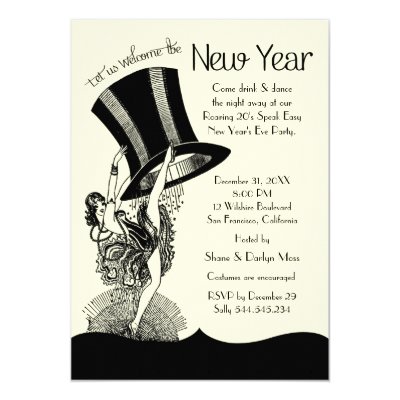Roaring 20's New Year's Eve Party Announcements