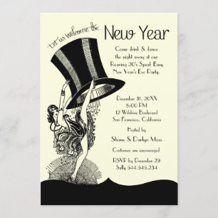 Roaring 20's New Year's Eve Party Invitation