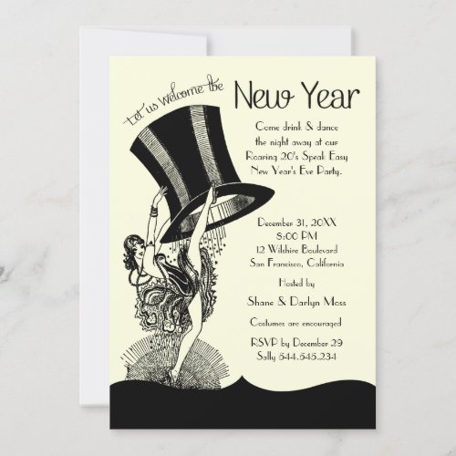 Roaring 20s New Years Eve Party Invitation