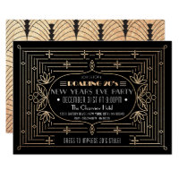 Roaring 20's New years party invitation