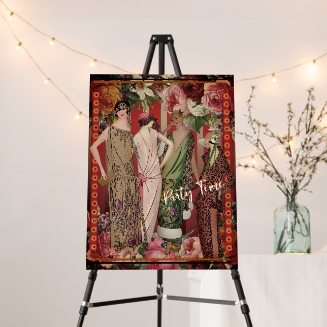 Roaring 20's Party Time Foam Boards (In Situ (Stand))