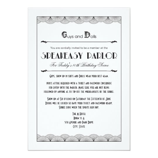 Speakeasy Party Invitation 7