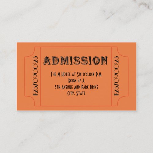 Roaring 20's Speakeasy Theme Party Tickets Business Card Templates