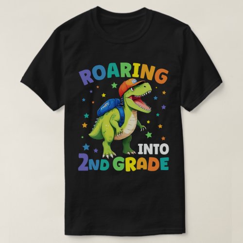 Roaring 2nd Grade Dinosaur T Rex Back To School  T_Shirt