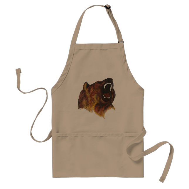 Roaring Bear Adult Apron (Front)