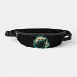 Roaring bear in mountains design fanny pack
