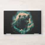 Roaring bear in mountains design HP laptop skin