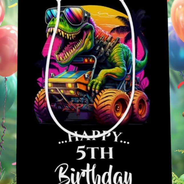 Roaring Birthday Fun Ahead Medium Gift Bag (love dinosaur decorations and supplies!)