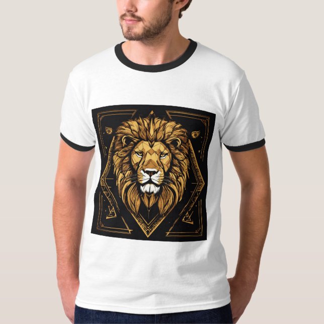 Roaring Confidence: The Lion Printed tshirt (Front)