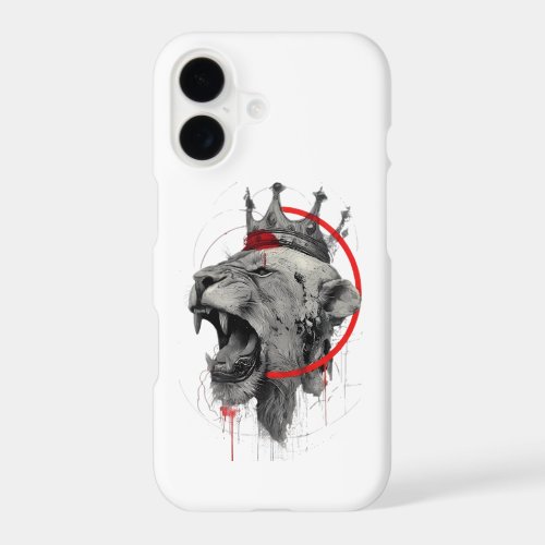 Roaring Crowned Lion Trash Polka Phone Case