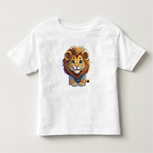 Roaring Cutie Adorable Lion Toddler T_shirt