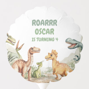 Roaring Dinosaur Birthday Party Balloon