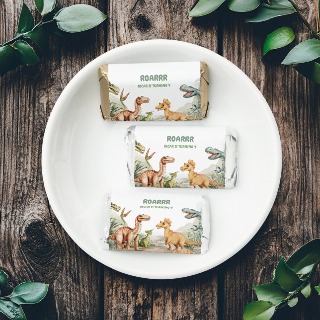 Roaring Dinosaur Birthday Party Hershey's Miniatures (Creator Uploaded)