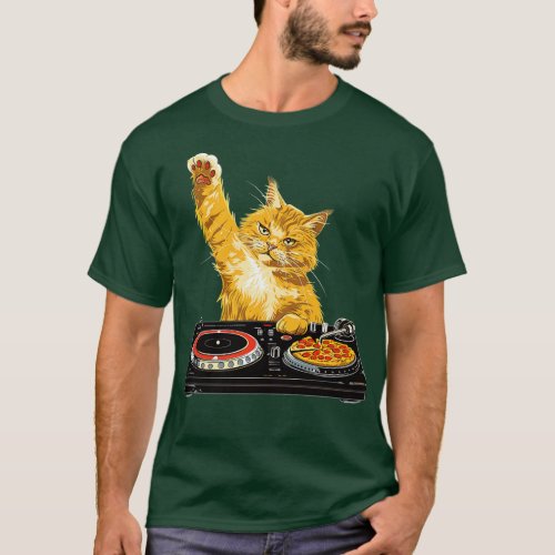 Roaring DJ Cat T_Shirt