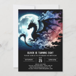Roaring Dragon Birthday Printable Invitation