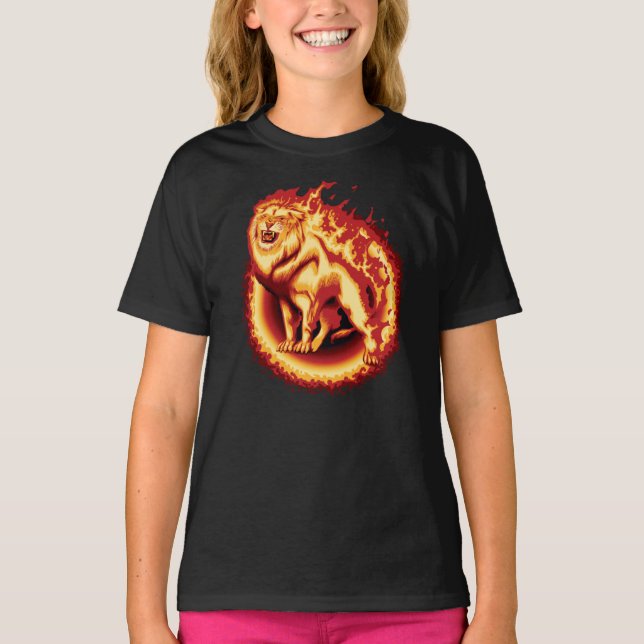 Roaring Fire Lion T-Shirt (Front)