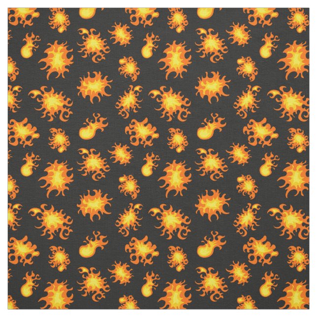 Roaring Flames Pattern Fabric (Swatch)