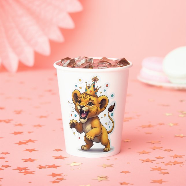 Roaring Fun! Baby Lion King Birthday Party  Paper Cups (Insitu)