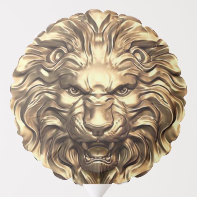 Roaring Gold Lion Head Balloon (Back)
