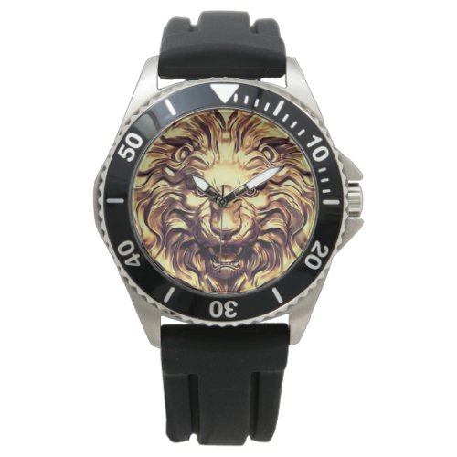 Roaring Gold Lion Head eWatch Watch