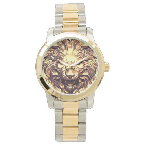 Roaring Gold Lion Head eWatch Watch