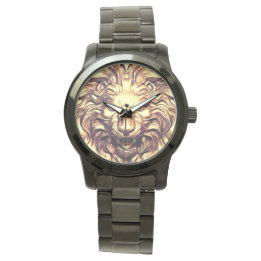 Roaring Gold Lion Head eWatch Watch