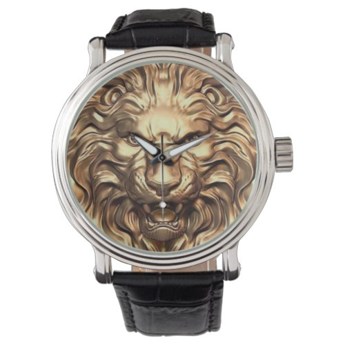 Roaring Gold Lion Head eWatch Watch