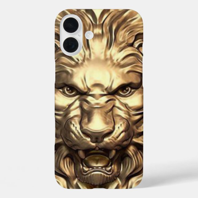 Roaring Gold Lion Head Phone Case (Back)