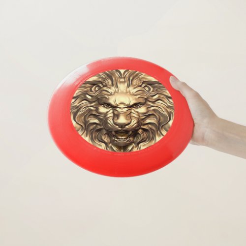 Roaring Gold Lion Head Wham_O Frisbee
