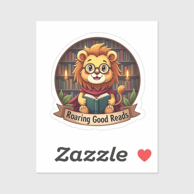 Roaring Good Reads - Cute Lion Sticker (Sheet)