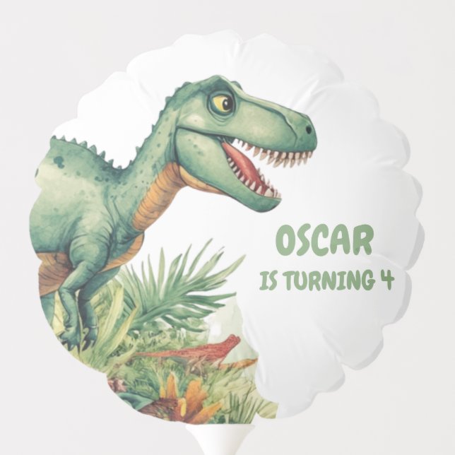 Roaring Good Time Dinosaur Party  Balloon (Back)