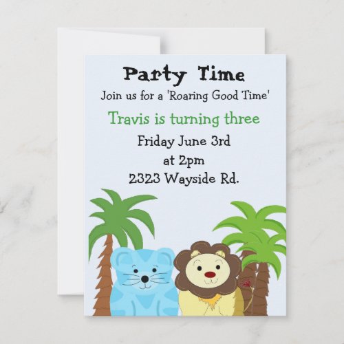 Roaring Good Time Party Invitation