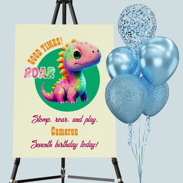 Roaring Good Times Dinosaur Any Age Birthday Foam Board (Creator Uploaded)