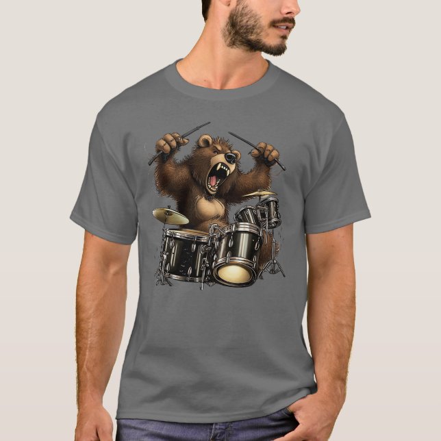 Roaring Grizzly Wildlife Animal Nature Classic T-Shirt (Front)
