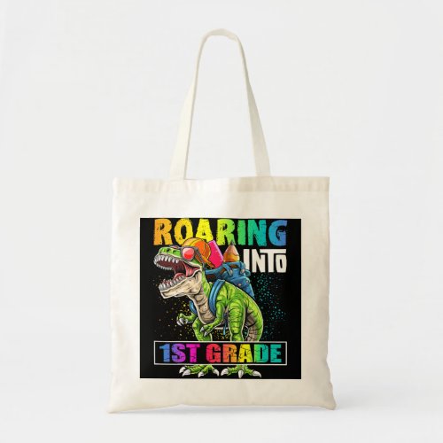 Roaring into 1st Grade Dinosaur Backpack Back to S Tote Bag