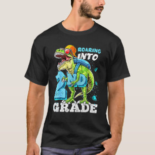 Roaring Into 2nd Grade T Rex Boys T-Shirt