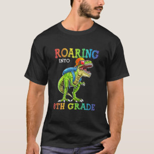 Roaring Into 6Th Grade Dinosaur T Rex Back To Scho T-Shirt
