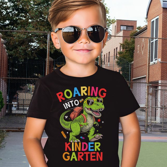 Roaring into Kindergarten Dinosaur – School T-Shirt (Creator Uploaded)