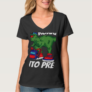 Roaring into Pre K Dinosaur Rex Back to School Kid T-Shirt