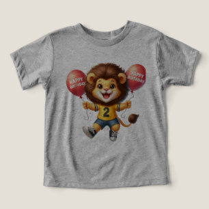 Roaring Into Two: 2nd Birthday Lion Toddler T-shirt