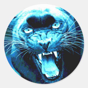 Roaring Jaguar Classic Round Sticker
