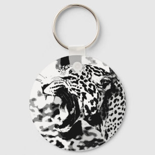 Roaring Jaguar Keychain