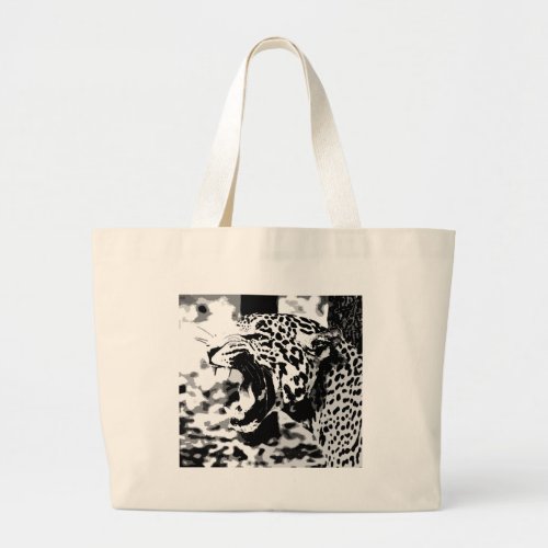 Roaring Jaguar Large Tote Bag