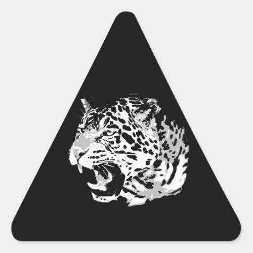 Roaring Jaguar Triangle Sticker