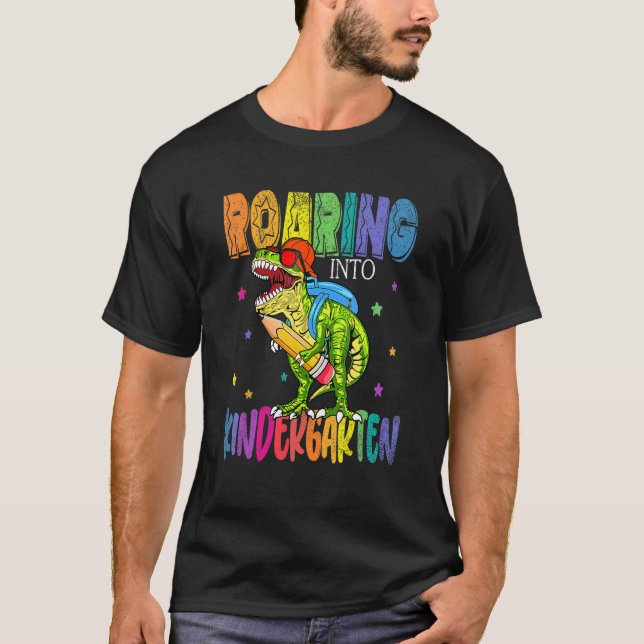 Roaring Kindergarten Dinosaur Rex Back To School B T-Shirt (Front)